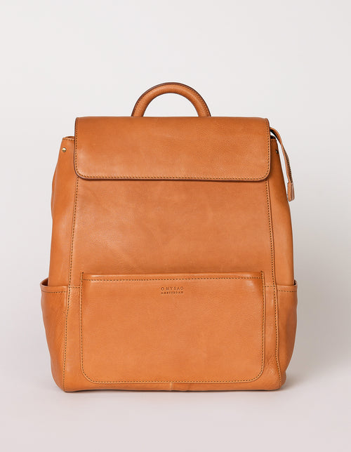 Jean Backpack in Wild Oak Soft Grain. Leather - Front product image