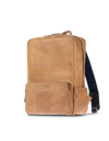 Camel Leather backpack. Side product image.