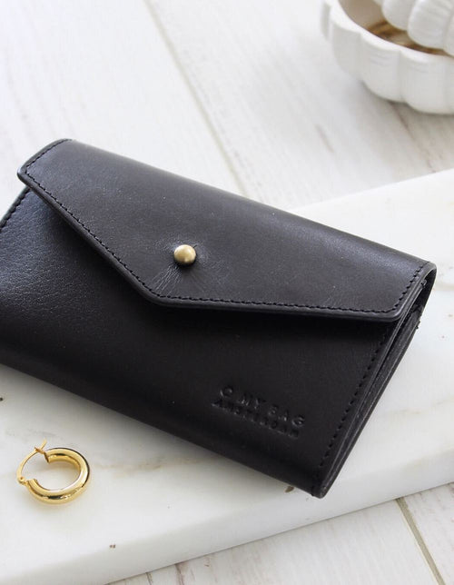 Black classic leather purse
