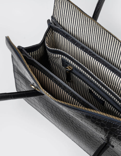 Kate Bag in Black Croco Print - Inside bag product image