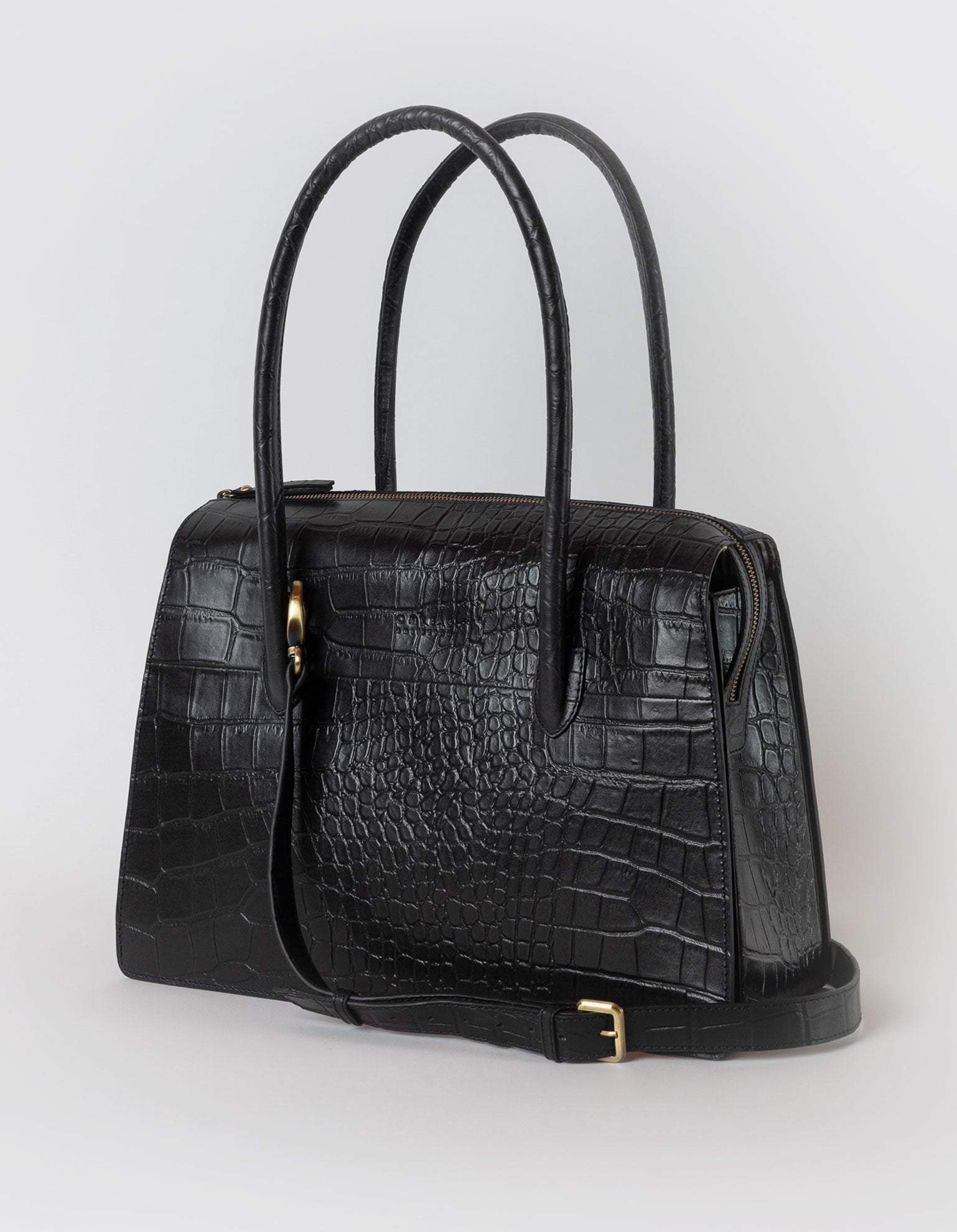 Kate Bag in Black Croco Print - Side product image