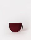 Laura coin purse - dark ruby classic leather - product image