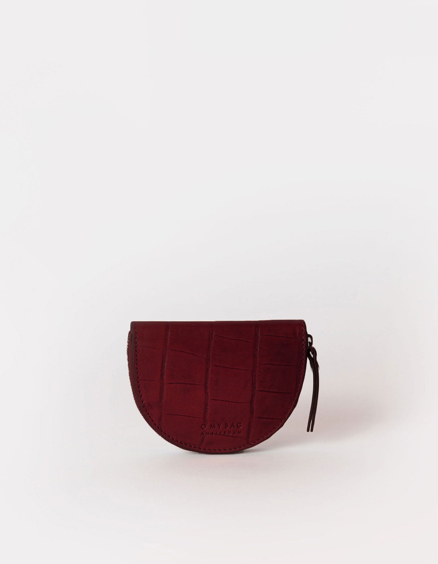 Laura coin purse - dark ruby classic leather - product image
