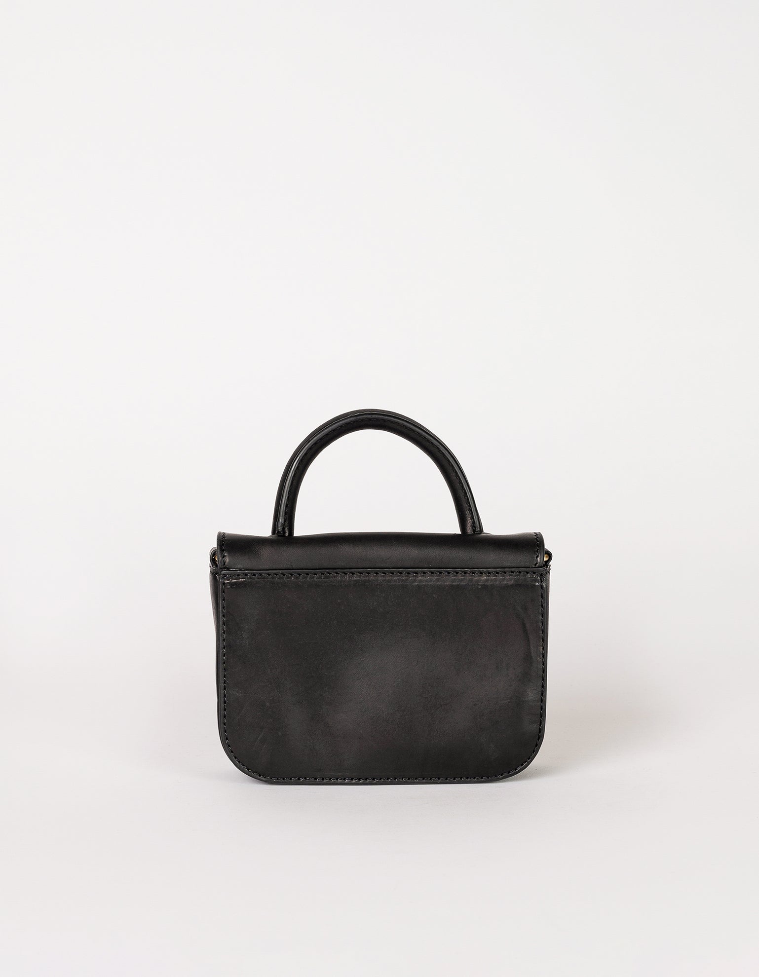 Nano Bag Black Classic Leather Back Product Image.