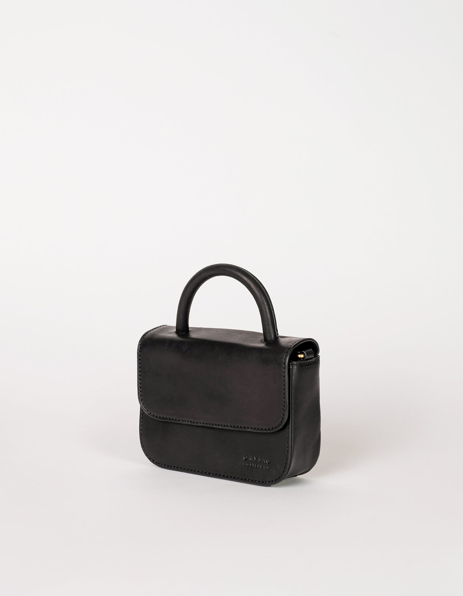 Nano Bag Black Classic Leather Side Product Image.