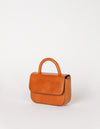 Nano Bag Cognac Classic Leather. Small clutch handbag, party bag. Side product image.