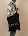O My Bag Logo tote bag in black cotton. Male product image.