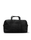 Otis Weekender Black Hunter Leather. Large travel bag for men. Back product image.