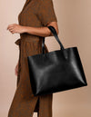 Sam Shopper - Black Classic Leather - Model Image