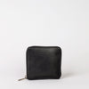 Sonny Square Wallet Black Stromboli Leather - Front product image.