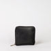 Sonny Square Wallet Black Stromboli Leather - Front product image.