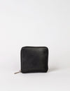 Sonny Square Wallet Black Stromboli Leather - Front product image.