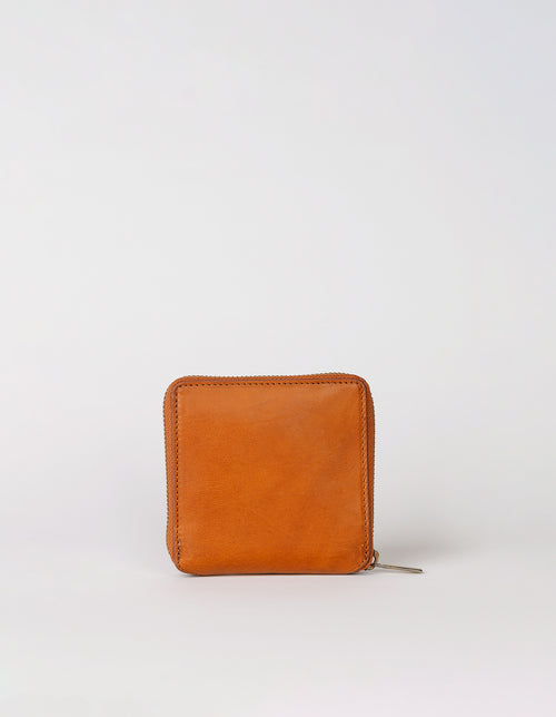 Sonny Square Wallet Cognac Stromboli Leather. Back product picture