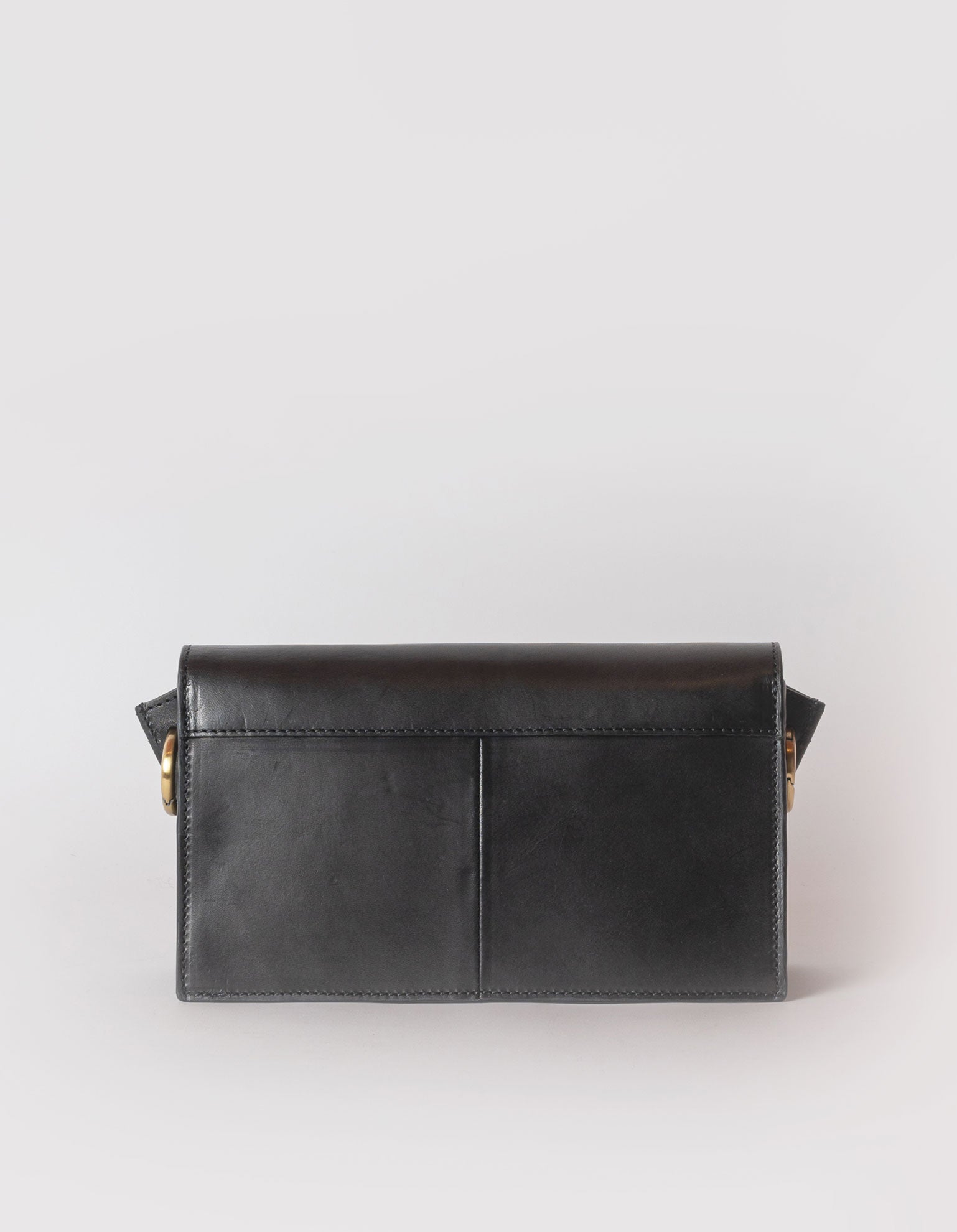 Stella in black classic leather without strap. Back product image.