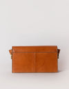 Stella in cognac classic leather without strap. Back product image.