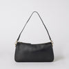 Taylor baguette bag in black classic leather - Front product image