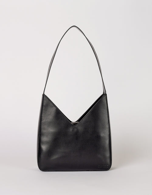 Vicky bag in black classic leather - front view 