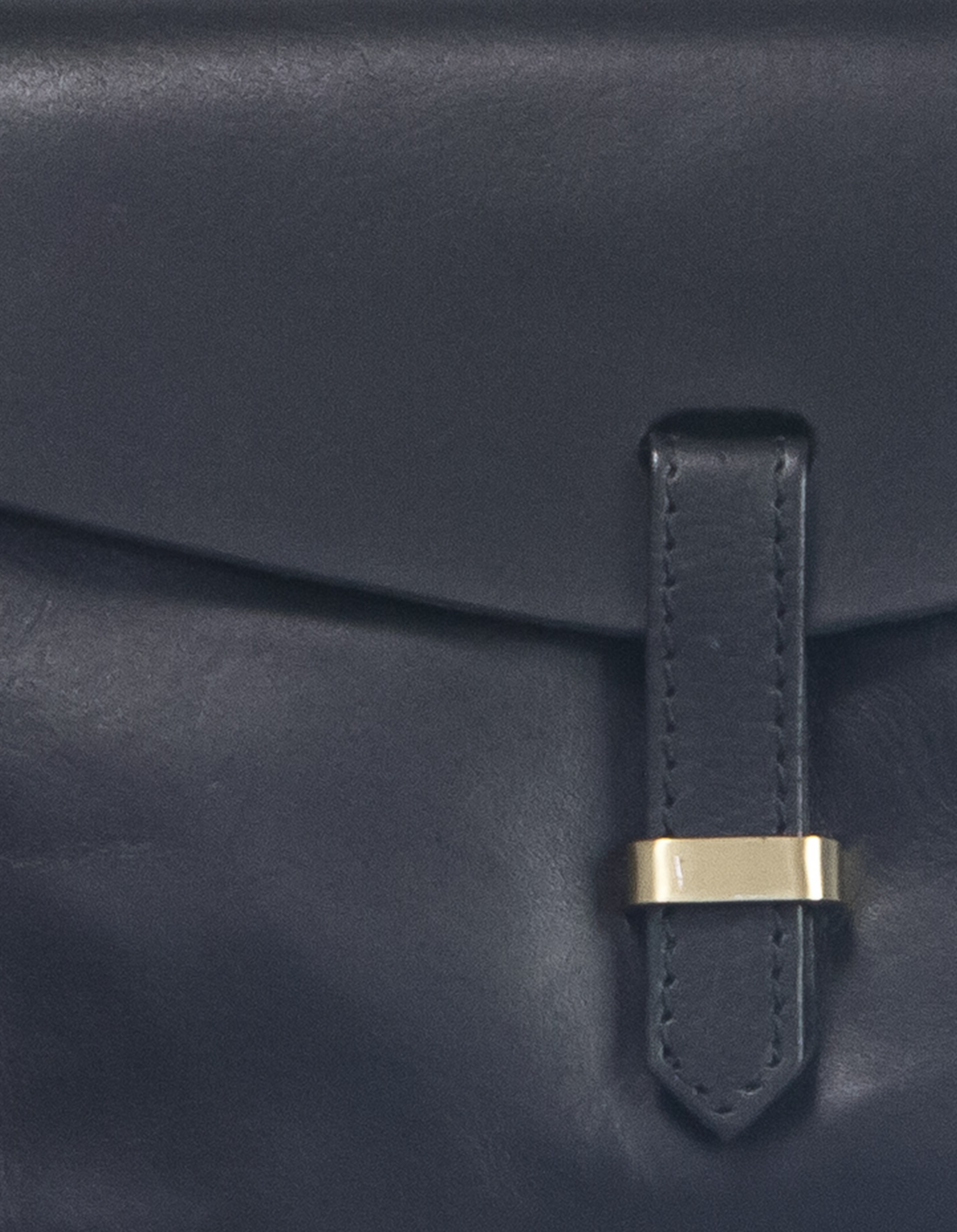 Women's sustainable leather crossbody bag, zoomed in view