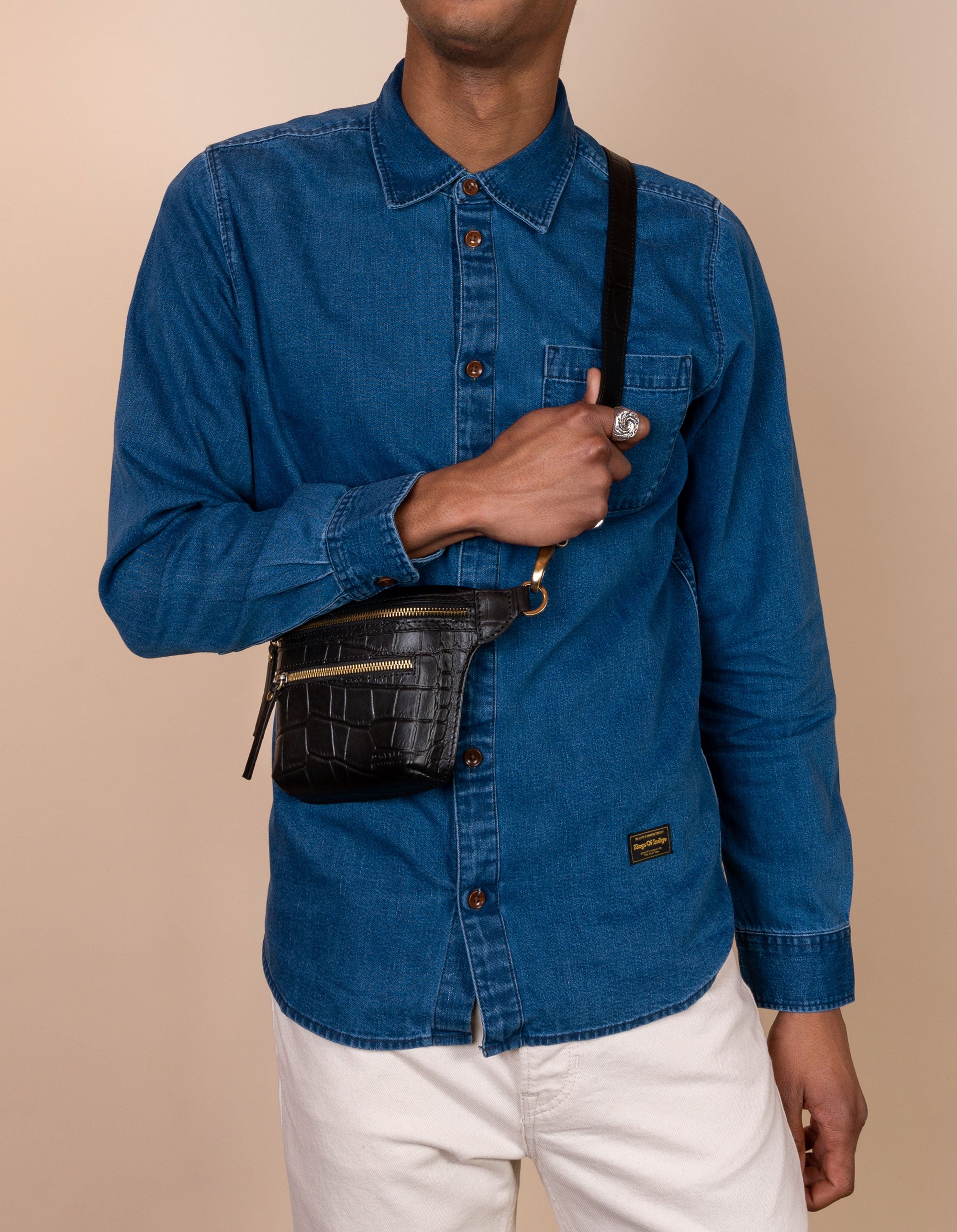 Denim bum bag shop