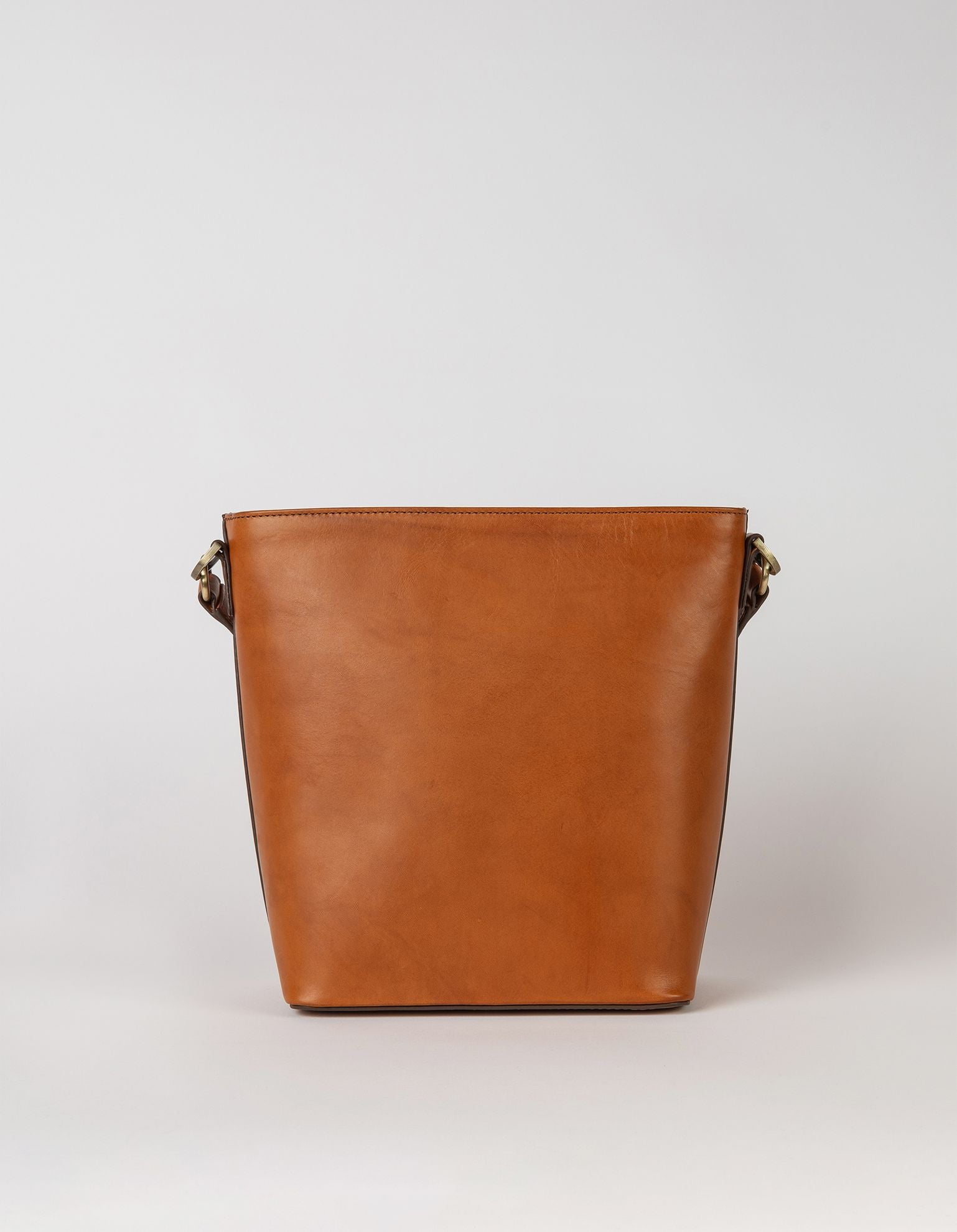 Brown leather bucket purse sale