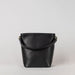 Small Black Bucket bag. Removable short strap. Front product image