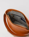 Small Cognac Bucket bag. Removable straps. Inside product image