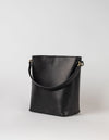 Bobbi Bucket Bag Maxi Black Classic Leather Side Product Image