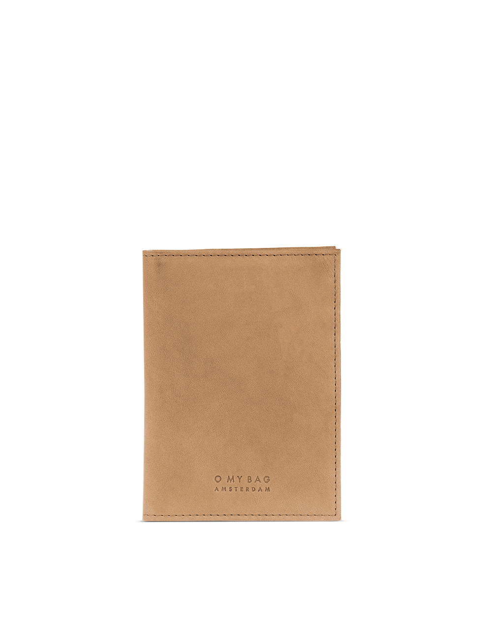 Passport Holder Camel Hunter Leather. Small rectangular passport holder for travelling. Front product image