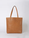 Georgia in cognac woven leather - front image