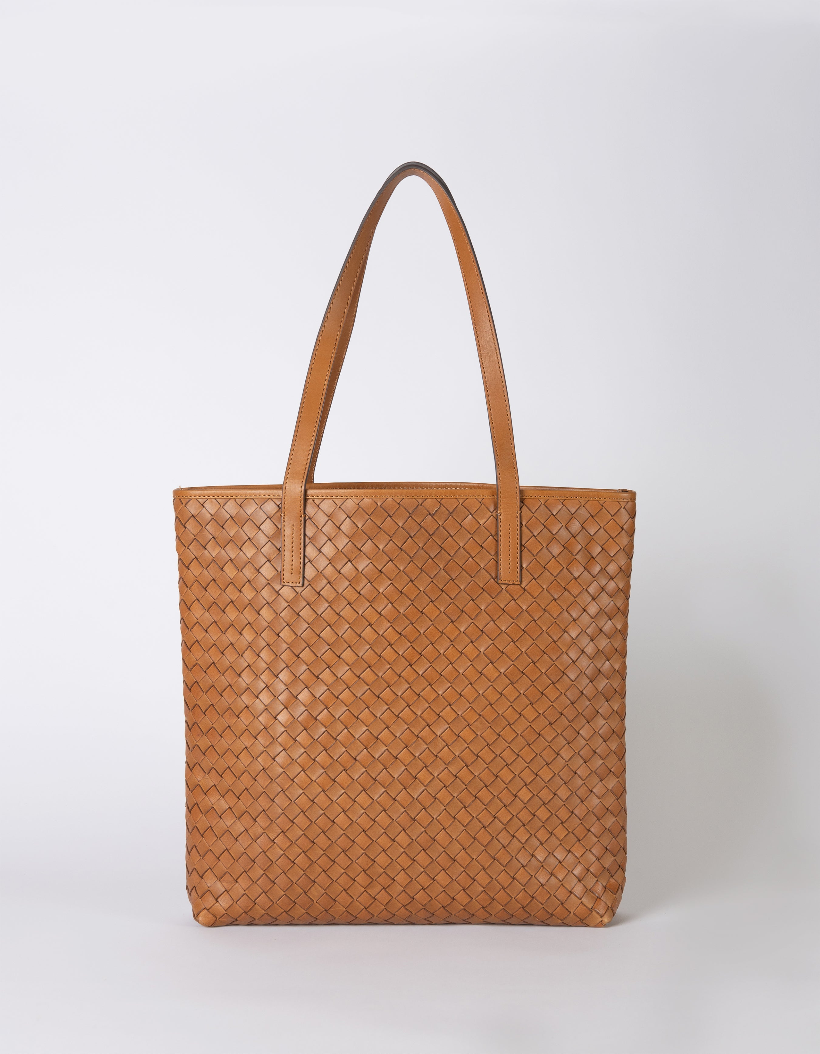 Georgia - Cognac Woven Classic Leather