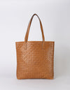 Georgia in cognac woven leather - back image