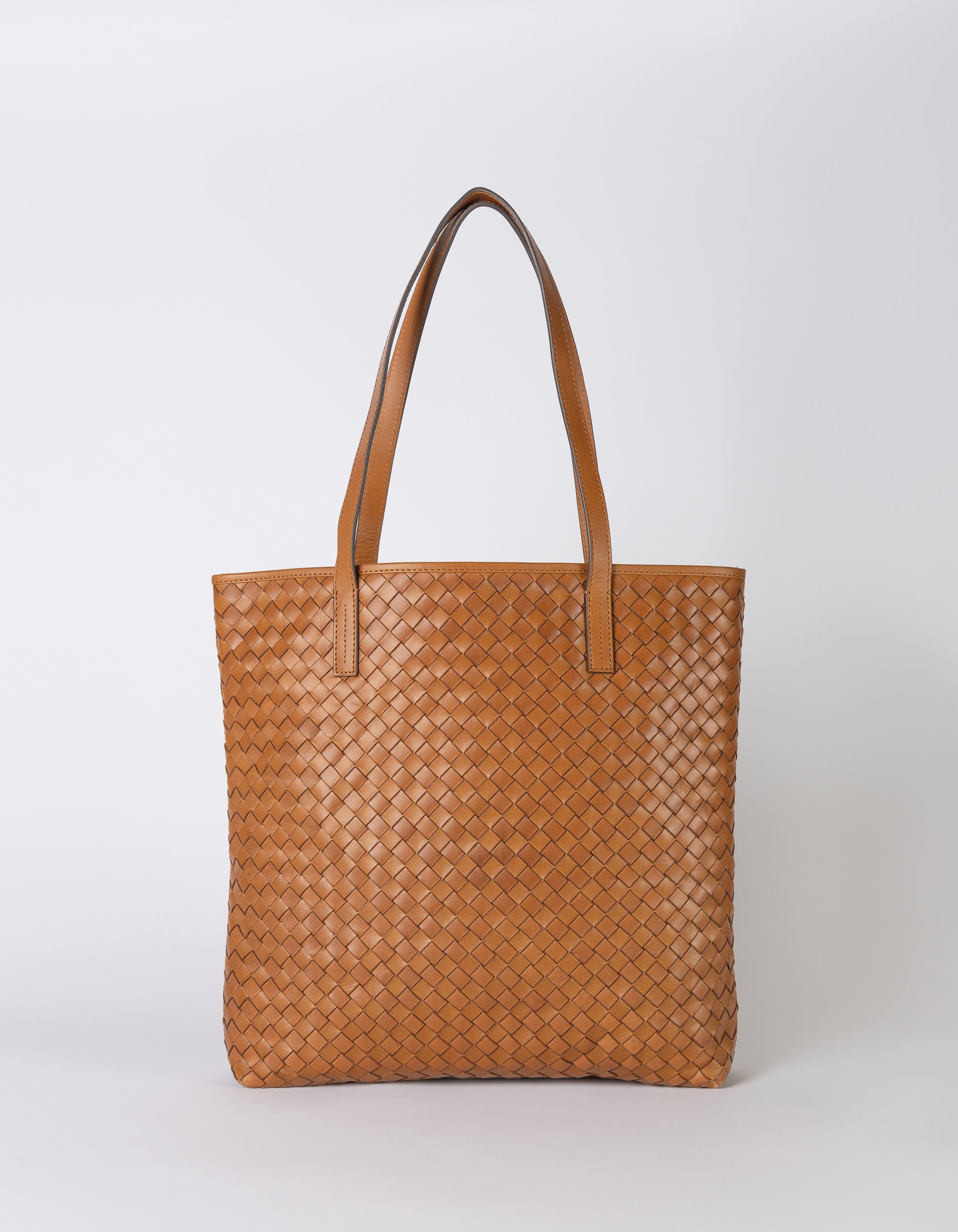 Georgia in cognac woven leather - back image