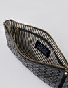 Lexi bag in black woven classic leather, inside image