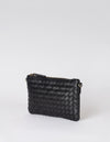 Lexi bag in black woven classic leather, side image