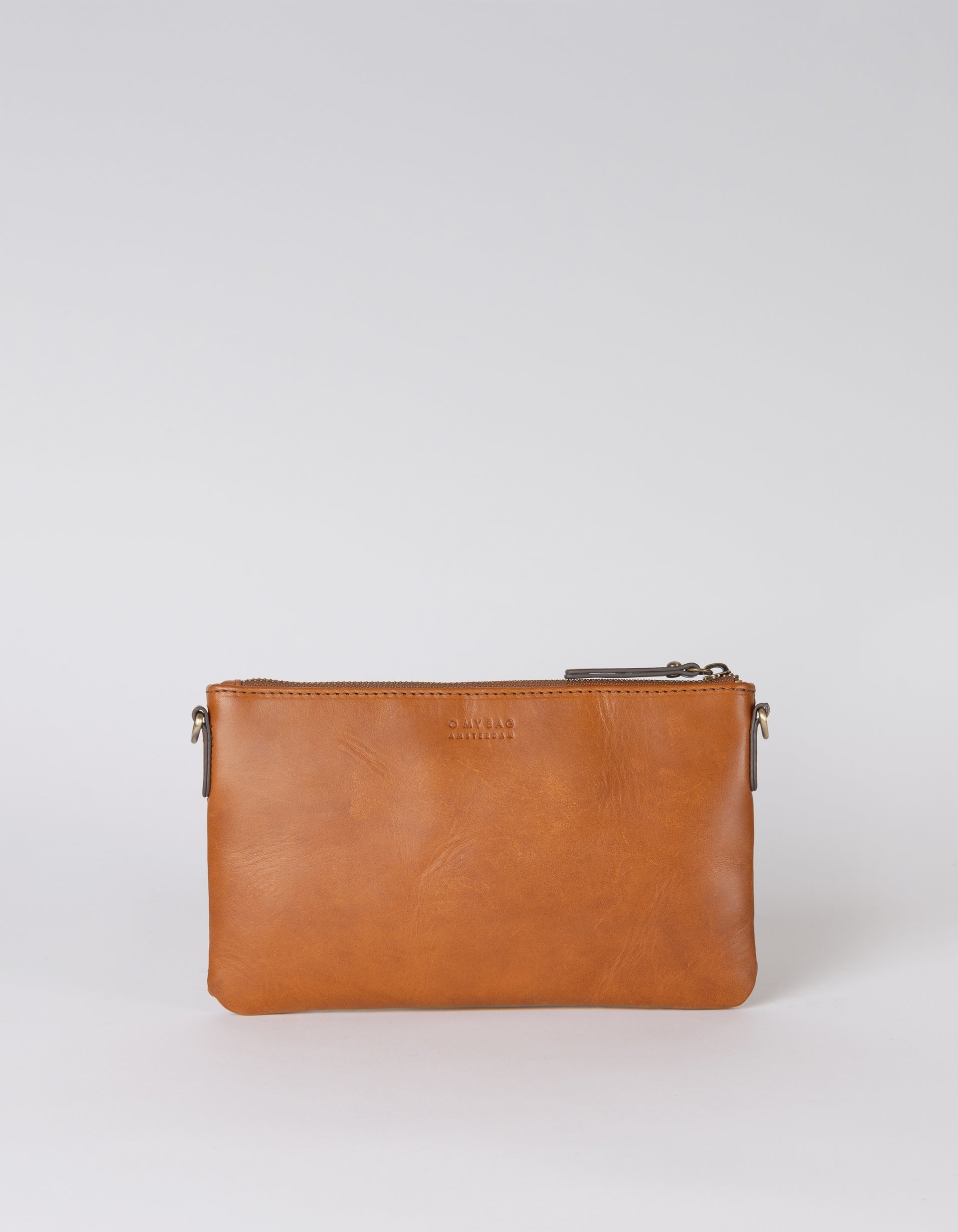 Lexi bag in cognac woven classic leather, back image