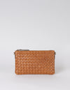 Lexi bag in cognac woven classic leather, front image
