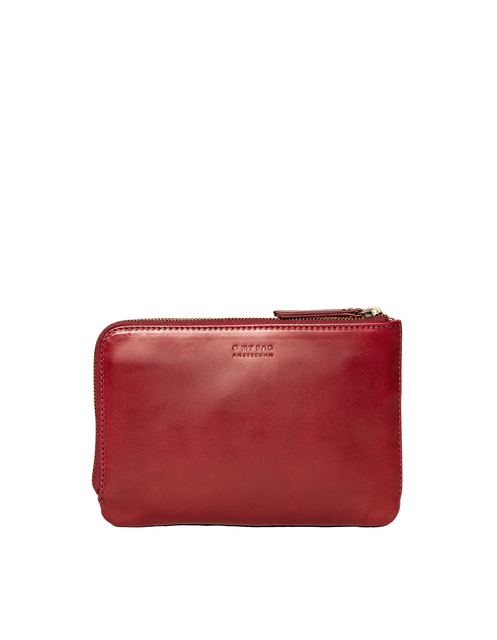 Lola Ruby Classic Croco Leather. Small Rectangular crossbody clutch bag for women with two zipper compartments. Front product image.